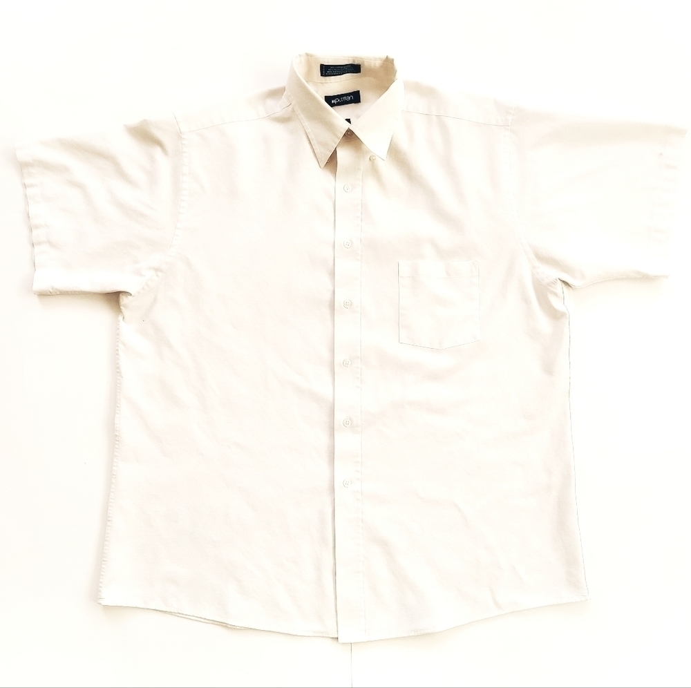 𝅺3/$20 Puritan White Button-Up Dress Shirt